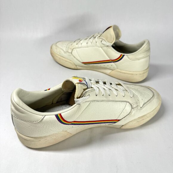 Adidas Continental 80 Rainbow Pride Low Top Sneakers Size 10 Men - Picture 3 of 12